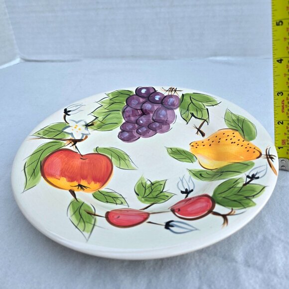 Set Of 3 Home (HMQ77) Salad Plates Fruit Grape Apples Pears Cherries 8 1/2" EUC - Picture 9 of 13
